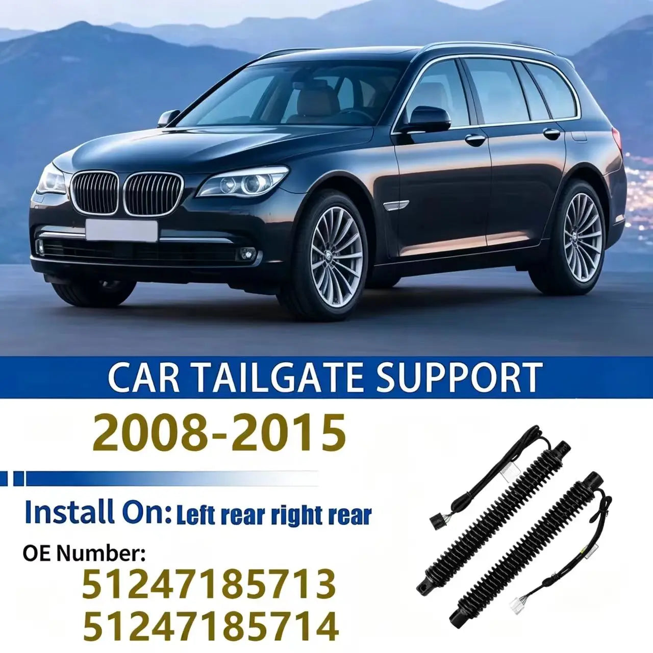 Trunk Liftgate support strut For 2008-2015 BMW 7 SERIES X0LI F02 Rear Tailgate Power Lift  | AUTOKITSHOP