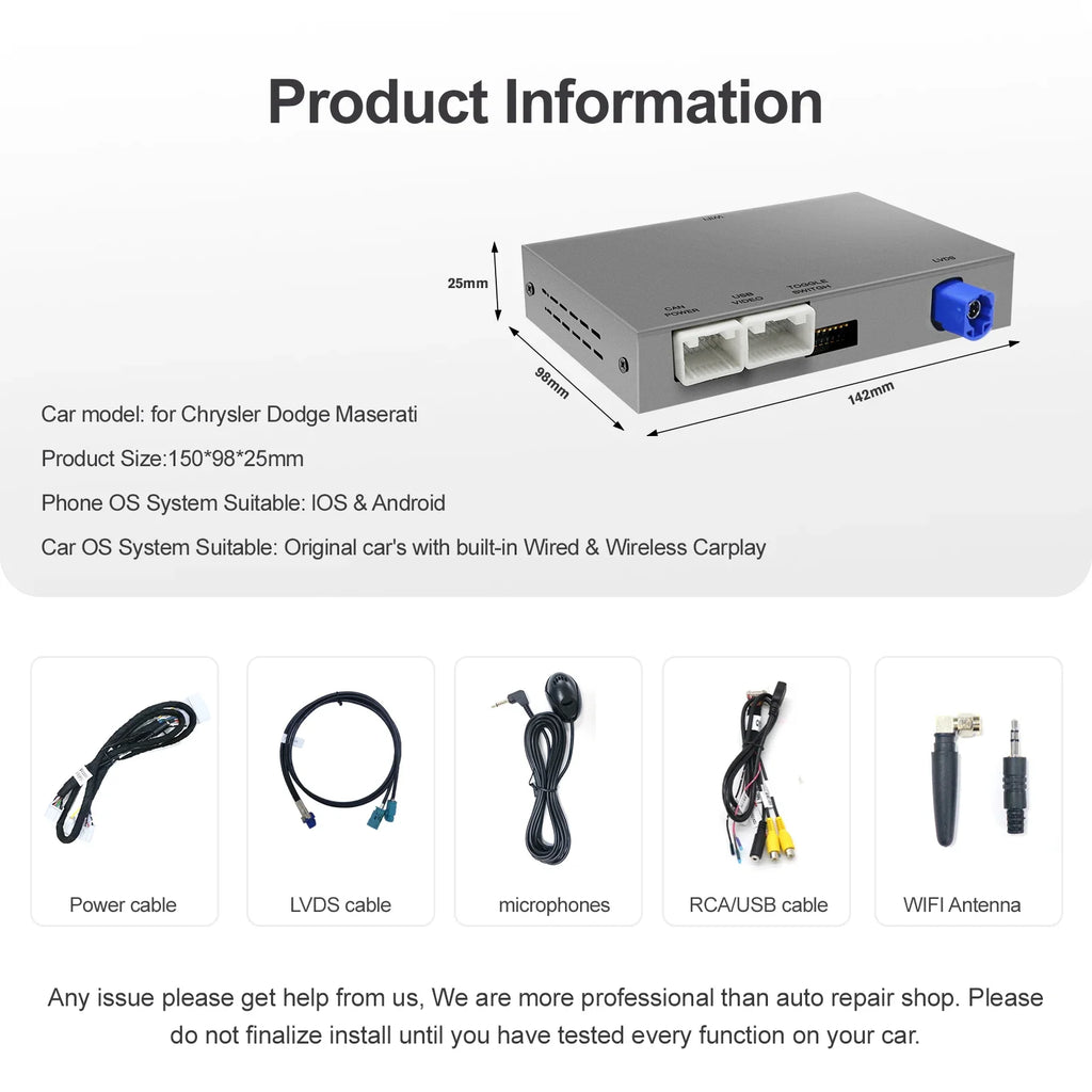 REEIO New Wireless carplay android auto for Maserati Ghibli chaimman Multimedia Accessorie