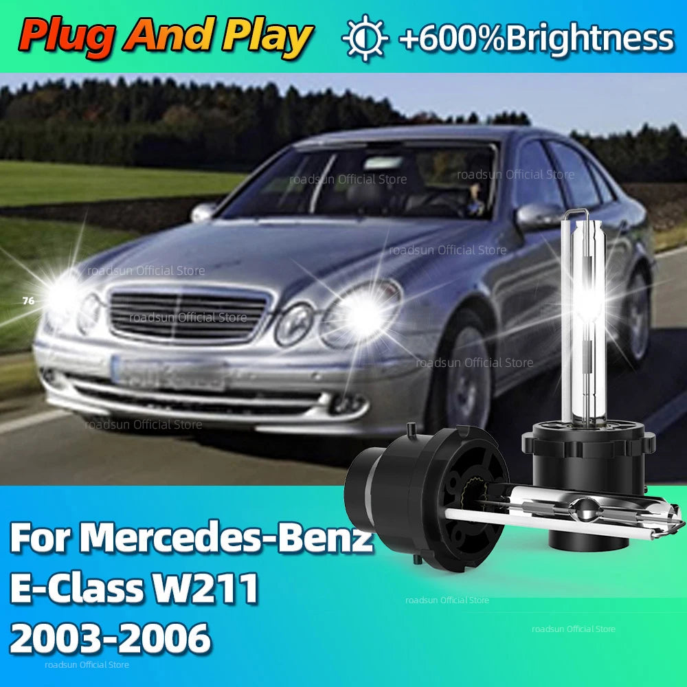 Xenon Lamp D2S 35W 12V HID Headlight 6000K Auto Light Replacement Bulb For Mercedes-Benz E