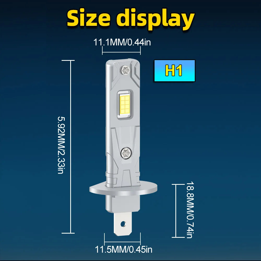 H1 High Beam LED Headlight Canbus No error 22000LM 6000K White For Renault Scenic 2 2003 2