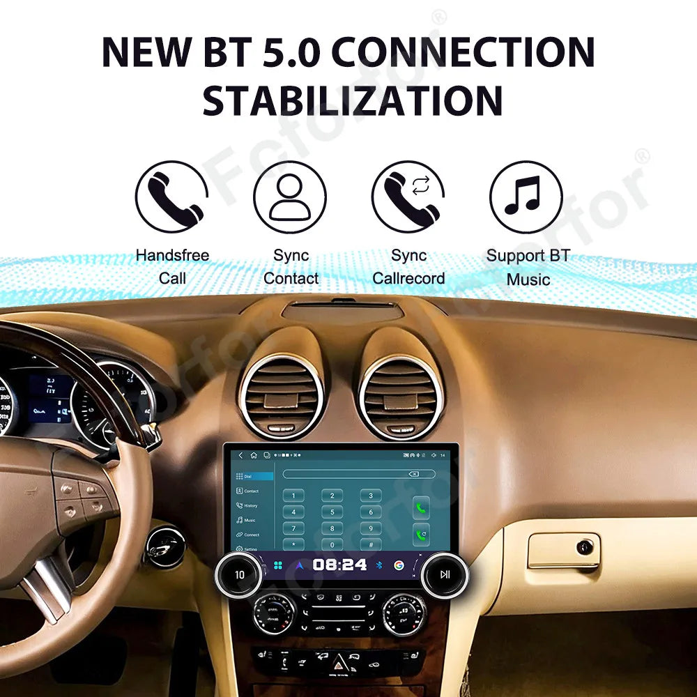 Carplay 11.5 Inch Android 15 For Mercedes Benz ML 1998-2005 Upgrade Large View HD Screen G