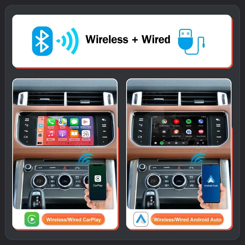 Wireless Carplay For Land Rover/Jaguar/Range Rover/Evoque/Discovery 2012-2018 Android Auto | AUTOKITSHOP