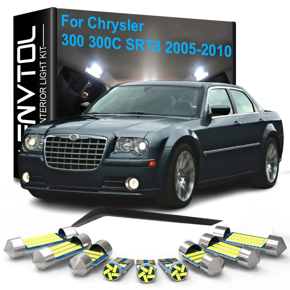 14-Piece LED Interior Light Kit for Chrysler 300 300C SRT8 - Canbus Error-Free Bulbs | AUTOKITSHOP