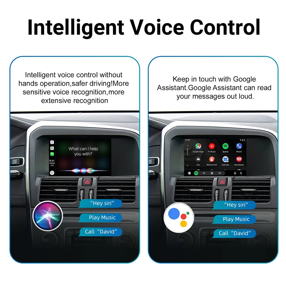 Wireless Carplay Android auto module For Volvo V40 V60 S60 XC60 V70 XC70 S80 Screen Upgrad