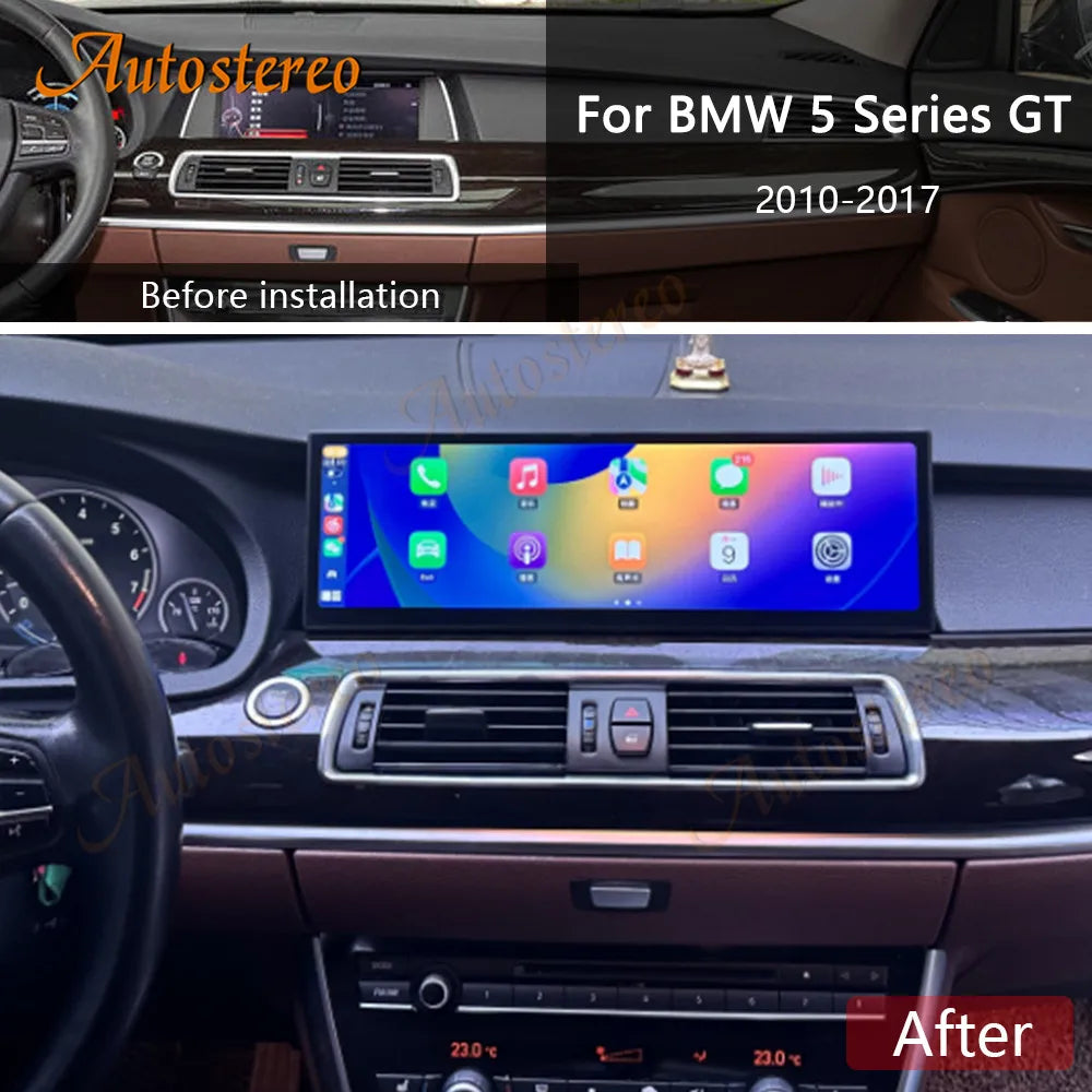 ID8 14.9 Inch Android 14 Screen Carplay For BMW 5GT Series F07 2009-2017 Car Multimedia Pl