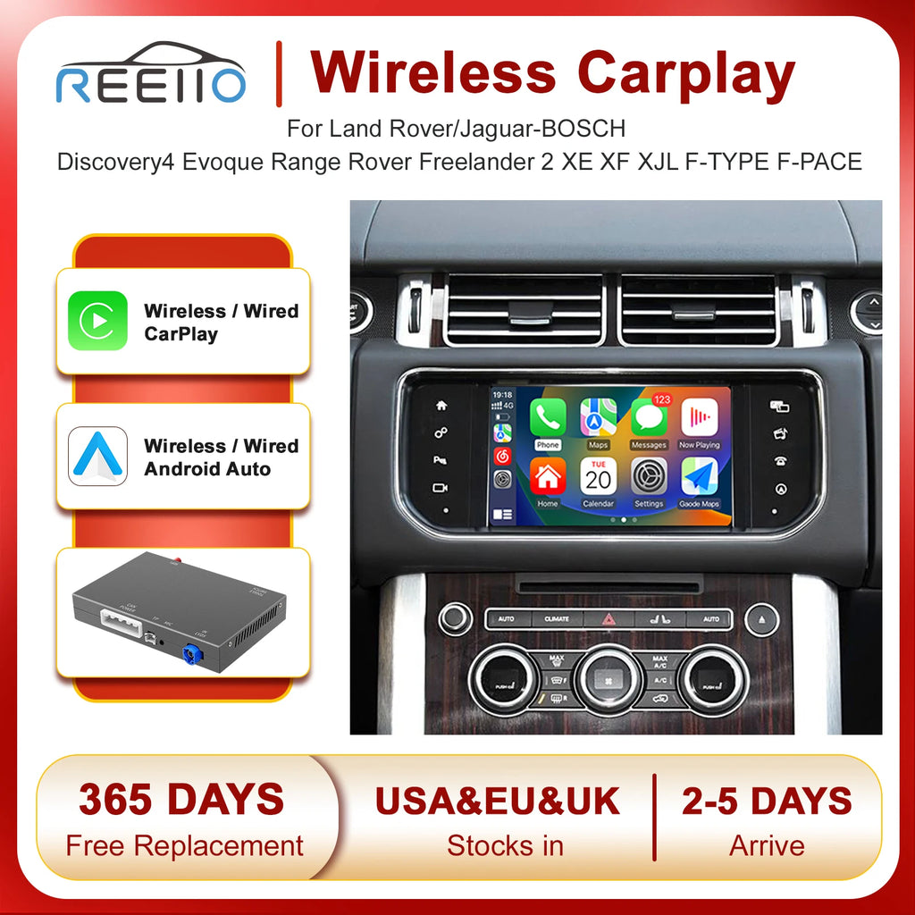 For Land Rover Jaguar Bosch Discovery4 Evoque Freelander2 XE XF XJL Wireless Carplay Andro