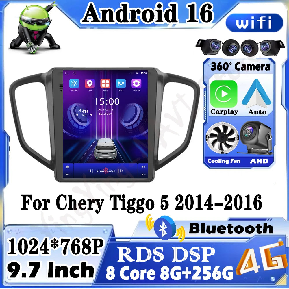 Android Auto For Chery Tiggo 5 2014-2016 Wireless Carplay Car Radio Multimedia Player GPS
