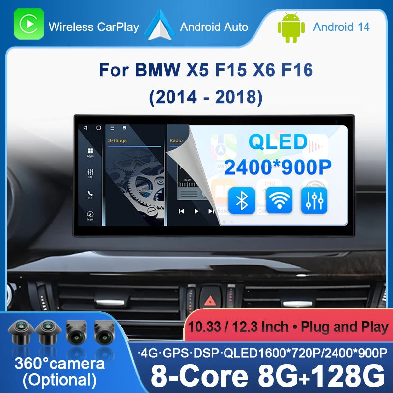 For BMW X5 F15 X6 F16 2014 - 2018 NBT EVO System Car Multimedia Radio Player Right Hand Dr