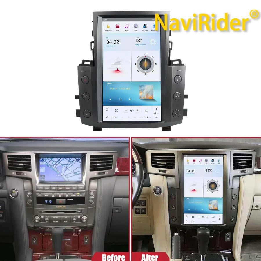 RHD LHD 13.6Inch For Lexus LX570 LX 570 2007-2015 Android Car Radio Stereo CarPlay Auto Mu | AUTOKITSHOP
