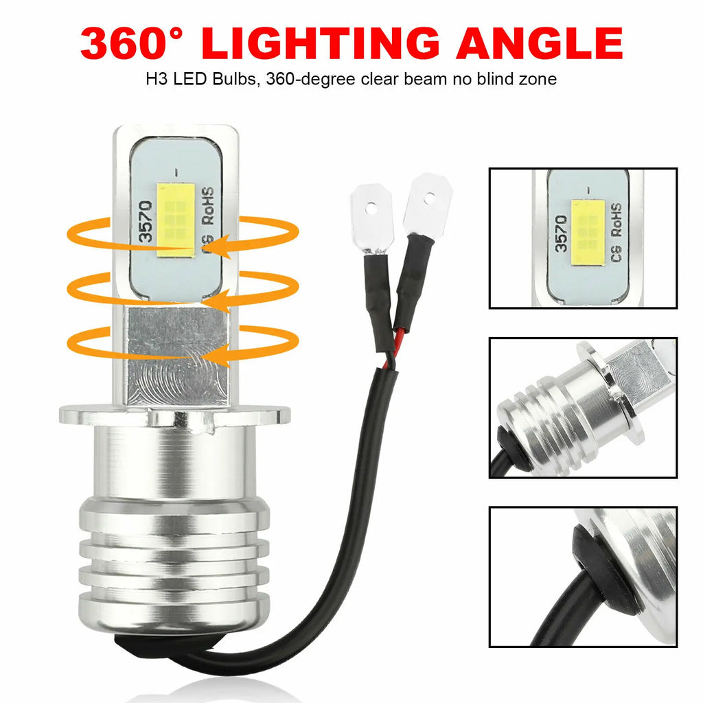 H3 H1 LED Bulb H4 H7 H9 H11 H8 Fog Light Super Bright 9005 Hb3 9006 Hb4 880 881 Auto Drivi