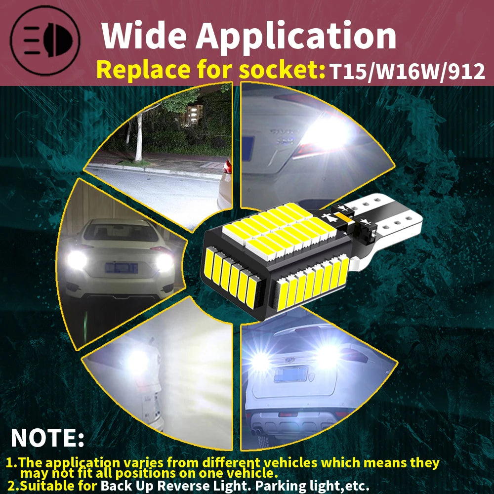 LED Reverse Light Blub Backup Lamp W16W T15 921 912 Canbus For BMW E81 E87 E88 E82 E92 E90