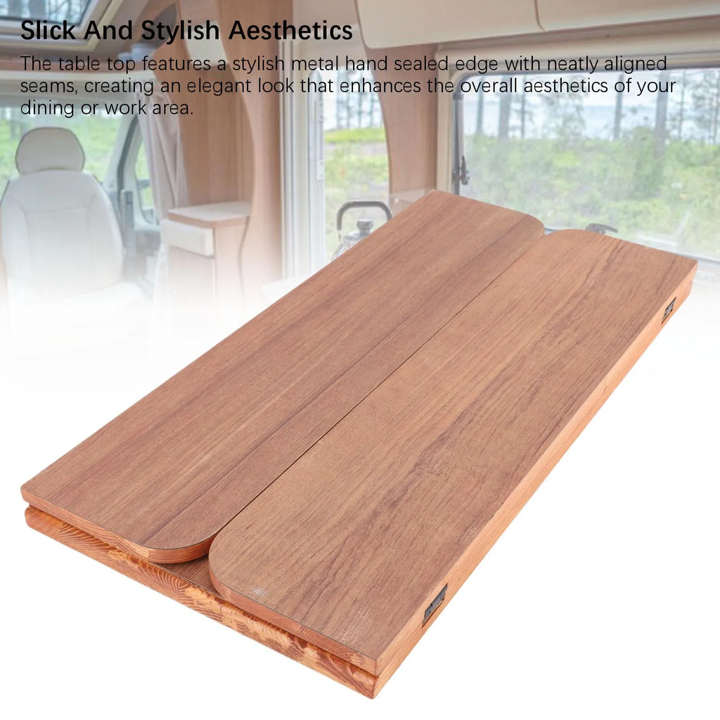 Pontoon Boat Table Top RV Table Top Coated Finish Foldable Stylish Wood Boat Marine Table Top fo - Automotive LED Light
