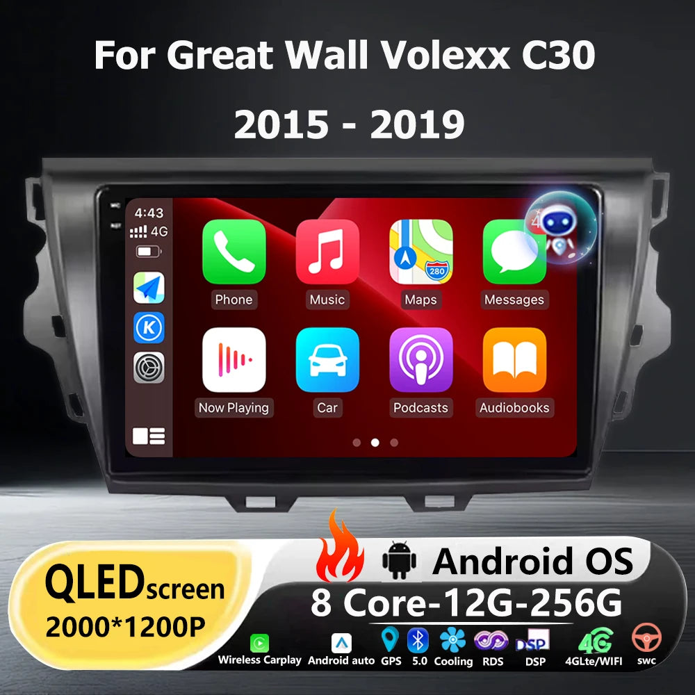 360 Camera Car Radio Multimedia Player GPS Navigation Tools For Great Wall Volexx C30 2015