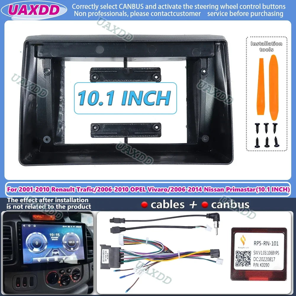 For 2001-2010 Renault Trafic 2006-2010 OPEL Vivaro 2006-2014 Nissan Primastar 10.1INCH Car
