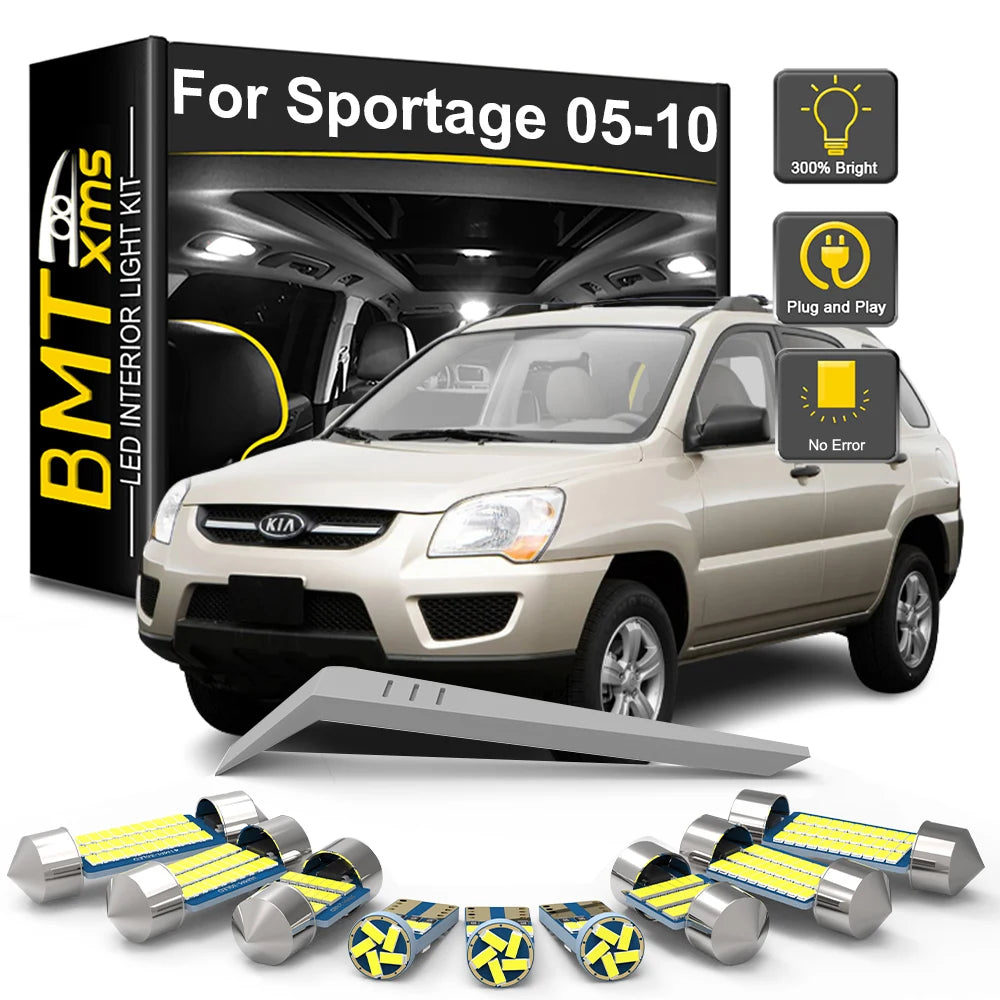 12-Piece LED Interior Light Kit for KIA Sportage 2 MK2 JE - Canbus Error-Free Bulbs | AUTOKITSHOP