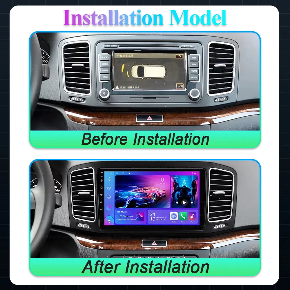 Android 16 For Volkswagen Vw Sharan Seat Alhambra 7n 2010-2022 Car Radio Multimedia Wifi V | AUTOKITSHOP