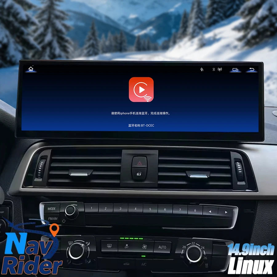 14.9" Linux Screen Navigation For BMW 1 Series F20 2017-2018 NBT EVO Wireless CarPlay Andr