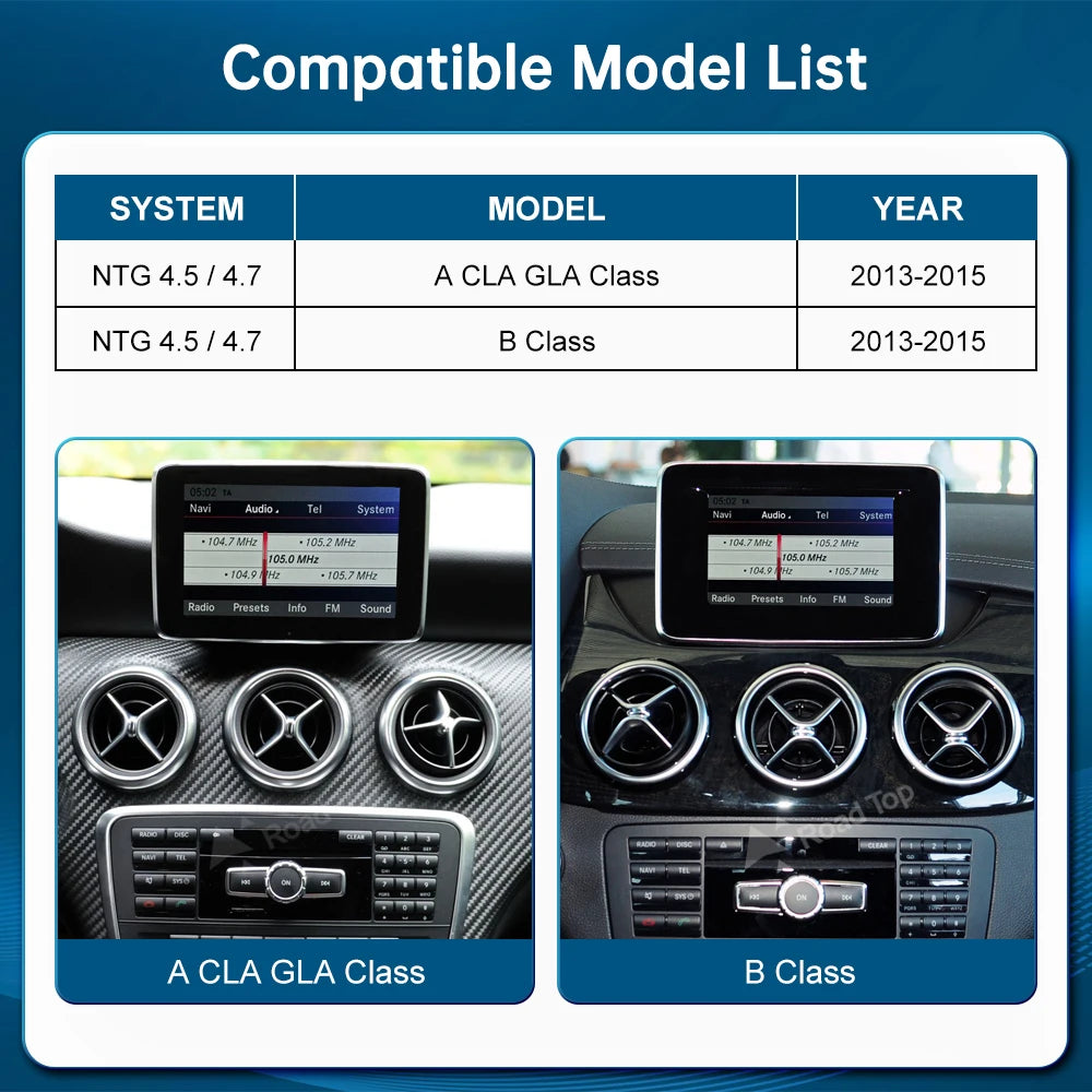 Wireless CarPlay Android Auto Multimedia Display Linux Screen For Mercedes-Benz A W176 B W | AUTOKITSHOP
