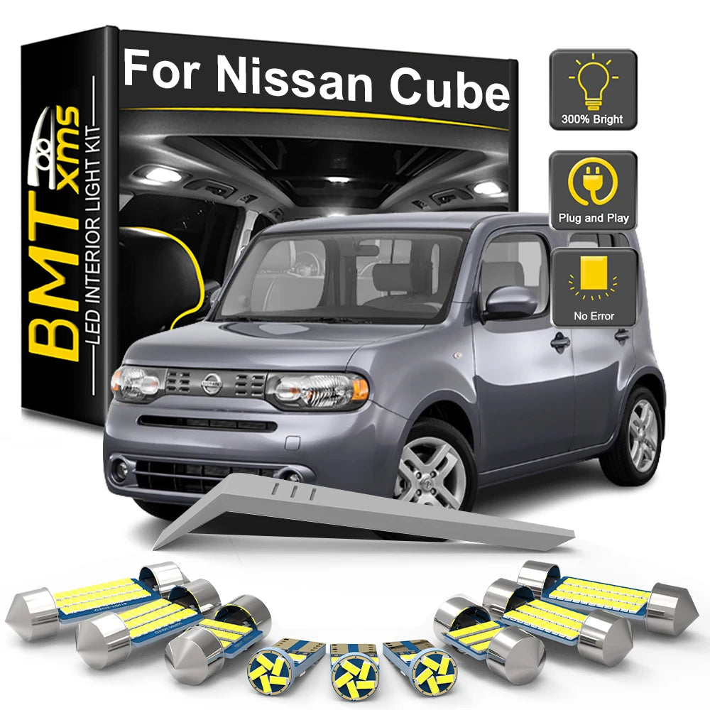 LED Interior Light Kit for Nissan Cube Z10 Z11 Z12 1998-2009 - Canbus Dome Map Door Trunk Bulbs | AUTOKITSHOP
