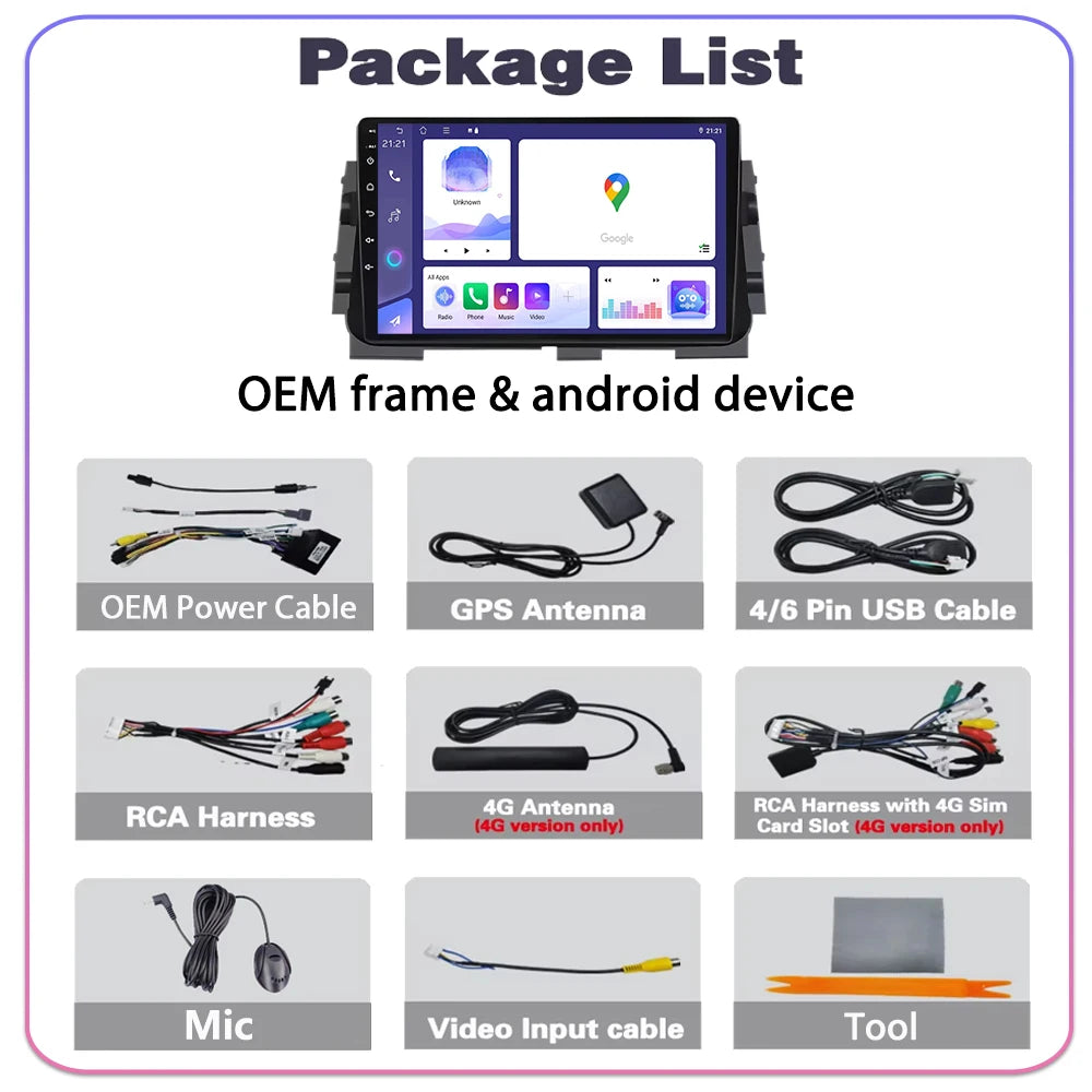 Android 16 For Nissan Kicks Micra P15 2016 2017 - 2021 Android Auto Car Multimedia GPS Ste