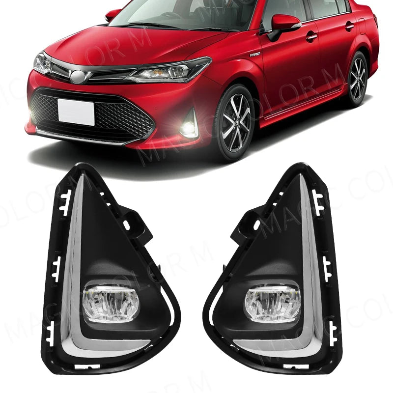 Led Fog Lights For Toyota Corolla Axio 2018 2019 2020 2021 Fog Lamp Assembly Grill Headlig | AUTOKITSHOP