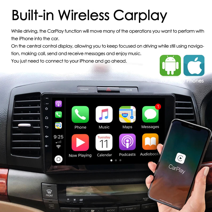 AI Voice Android 14 Car Video Player Radio Upgrade For Toyota Allion Premio T240 Autoradio