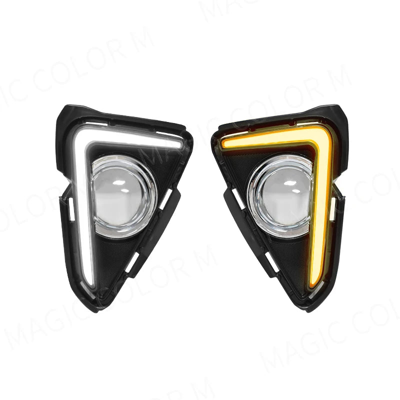 For Toyota RAV4 2016 2017 2018 DRL Daytime Running Lights Turn Signal Fog Lamp Bezel Chrom | AUTOKITSHOP