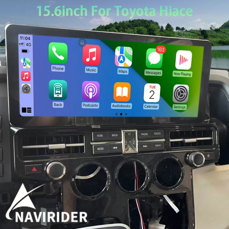 15.6Inch Auto Radio For Toyota Hiace Granvia 2019 GPS Navigation Video Player Android Car