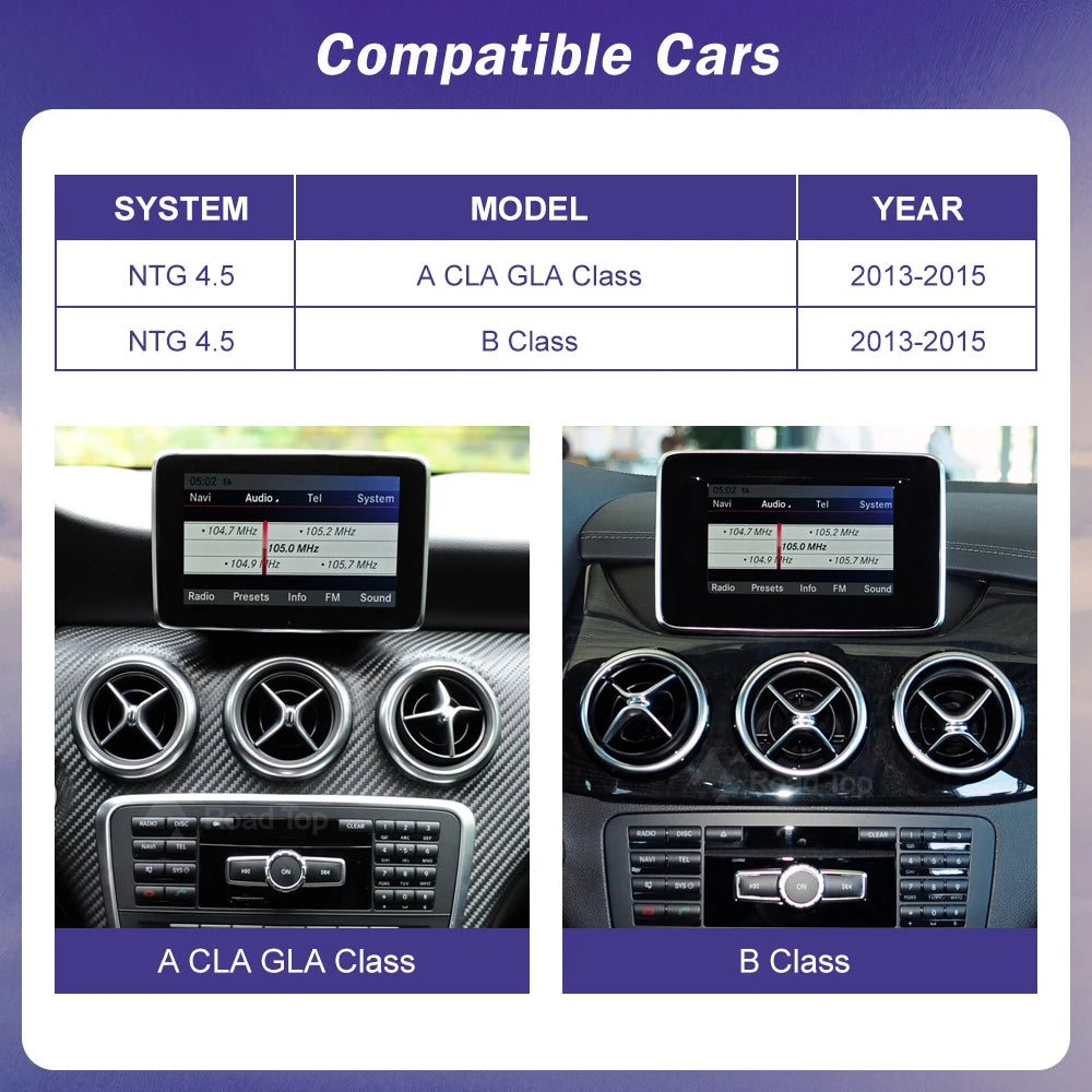 Wireless CarPlay Android Auto Car Multimedia Touch Screen for Mercedes Benz A B Class CLA  | AUTOKITSHOP