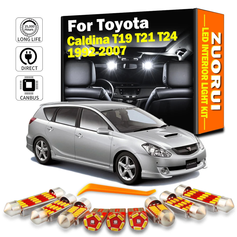 LED Interior Light Kit for Toyota Caldina T19 T21 T24 1992-2003 - Canbus Dome Map Door Trunk Bulbs | AUTOKITSHOP