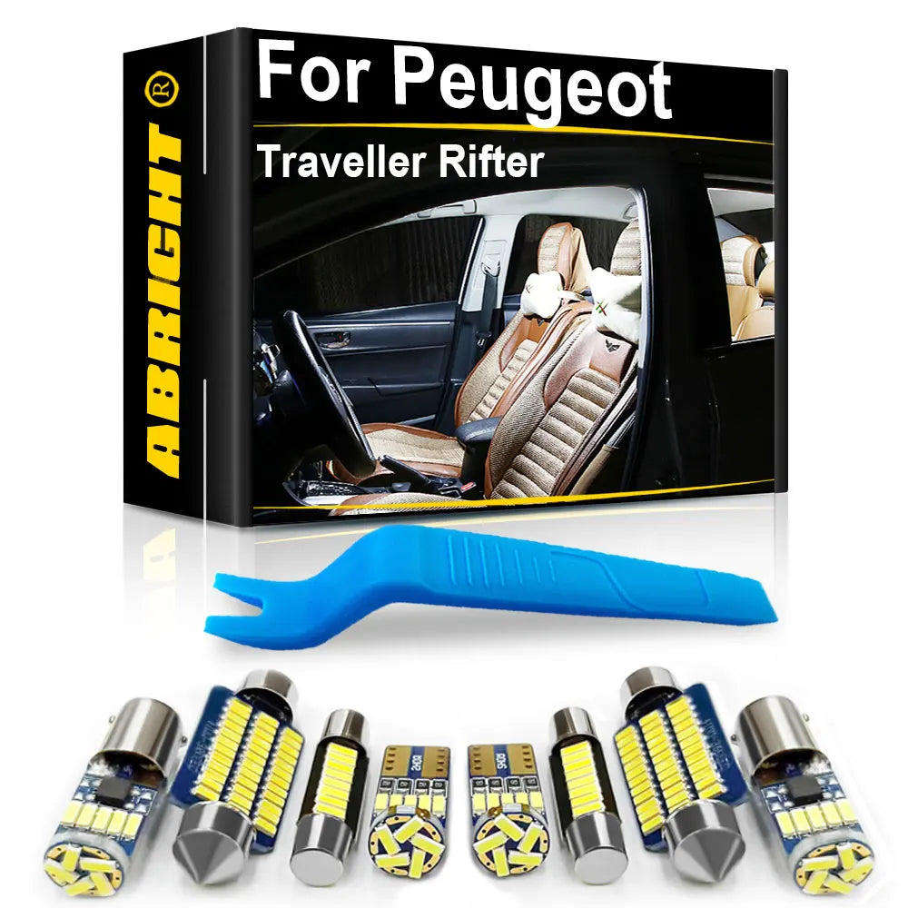 LED Interior Light Kit for Peugeot Rifter Traveller - Canbus Error-Free Bulbs | AUTOKITSHOP