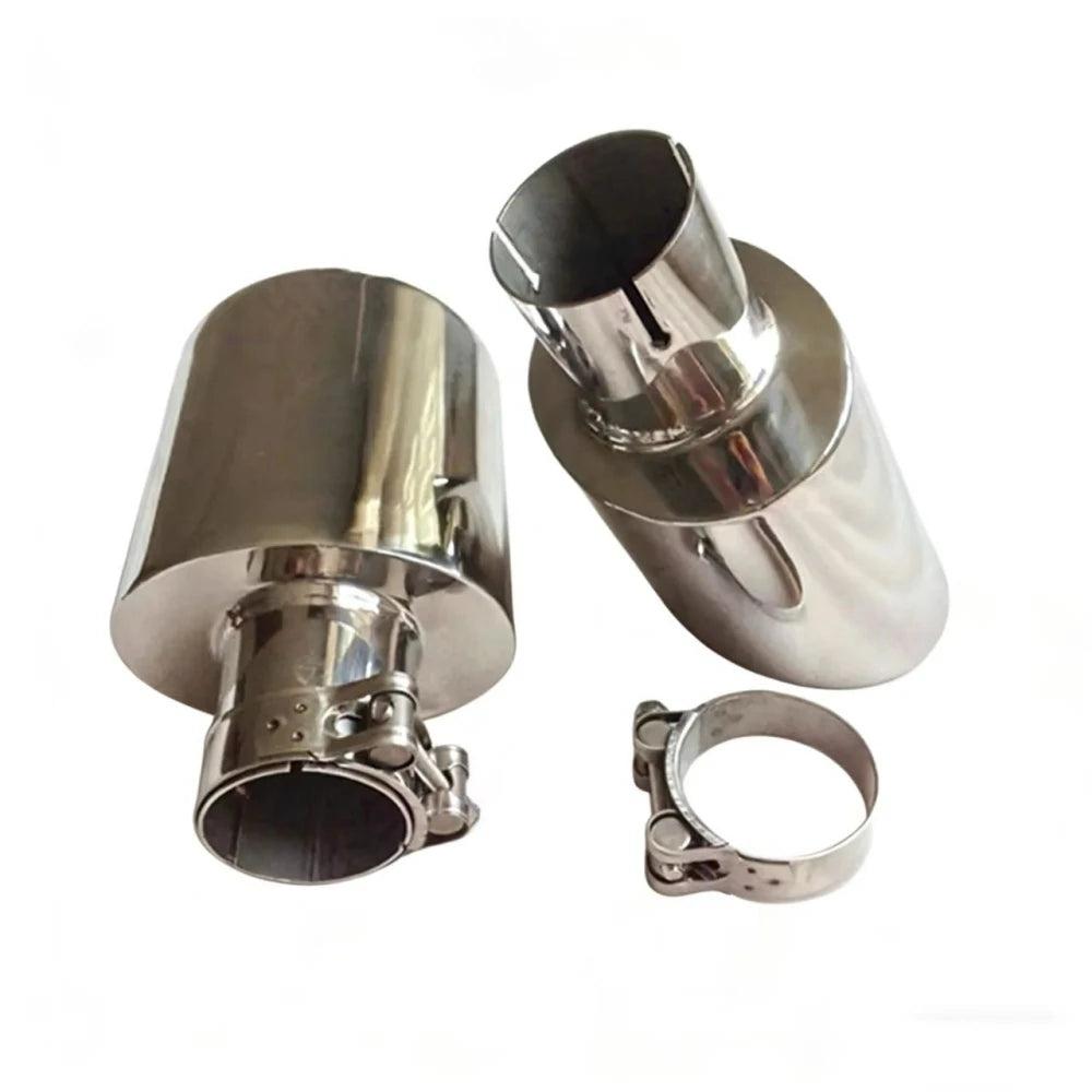 Ellipse Stainless steel vehicle refitting universal general muffler tail throat Car modification - Automotive LED Light