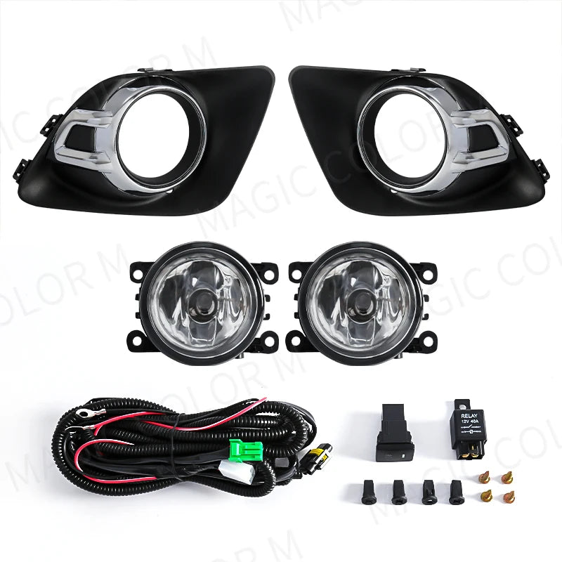 For Mitsubishi ASX 2011 2012 2013 LED Fog Light Lamp Headlights Halogen Cover Hood Frame B | AUTOKITSHOP