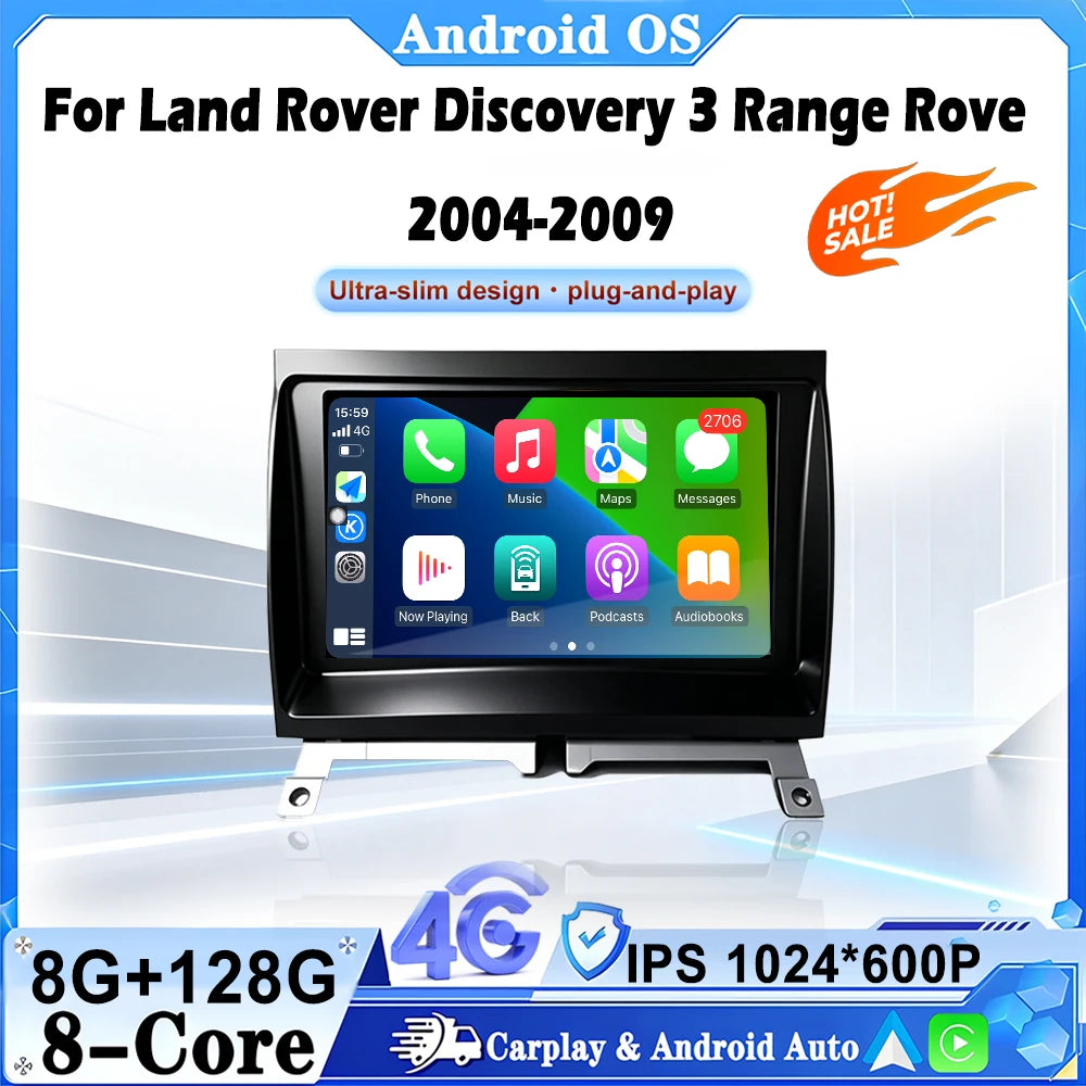 7 inch For Land Rover Discovery 3 Range Rove2004-2009 IPS Touch Screen Android 16 System D