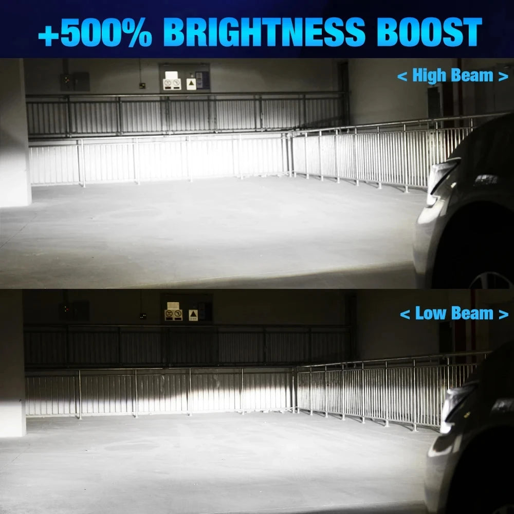 H7 Mini LED Headlight Bulb 300000LM 1:1 MINI Size Plug and Play Auto Lamp With Fan 7035 CS