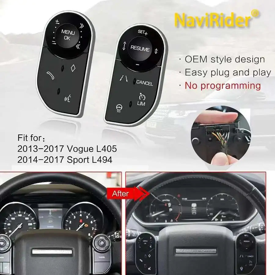 Car Steering Wheel Buttons For Range Rover Vogue L405 Sport L494 For Land Rover Discovery