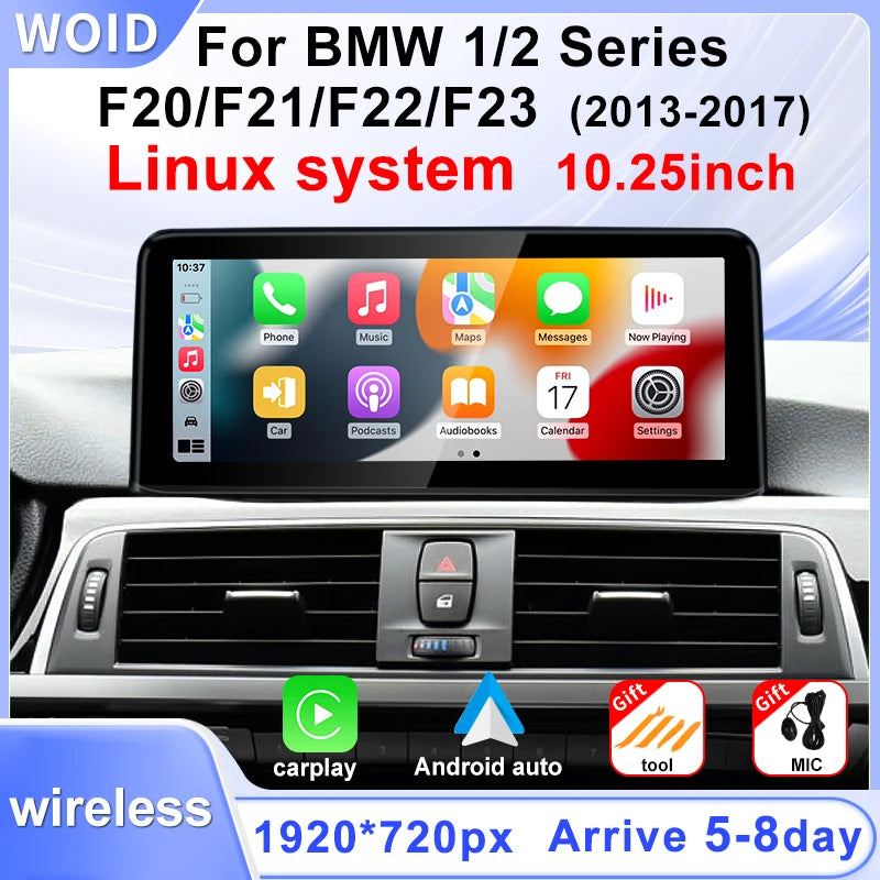 For BMW 1/2 Series 118/120/125i F20 F21 F22 F23 2013-2017 NBT Car Multimedia Player Displa