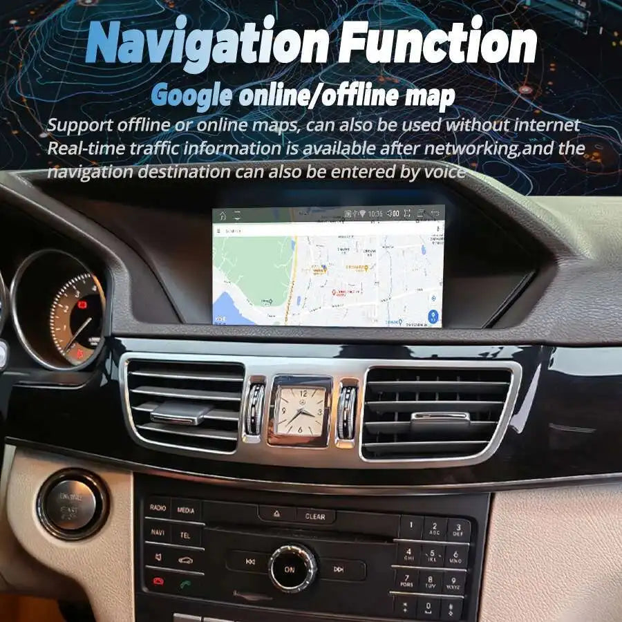 8.8inch Qualcomm Android Screen For Mercedes Benz E Class W207 W212 Stereo CarPlay Car Rad | AUTOKITSHOP