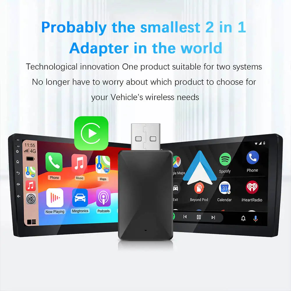 Wireless Carplay Android Auto Adapter Smart Mini Bt Wifi Usb Dongle For OEM Car Plug and P