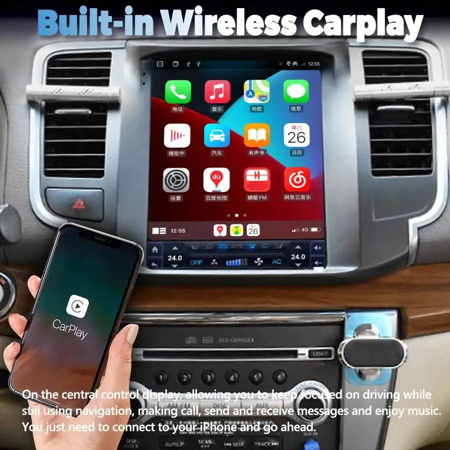 DSP Video Player GPS Navi Carplay 10.4inch Stereo 4G Android 15 Car Radio For Nissan Teana