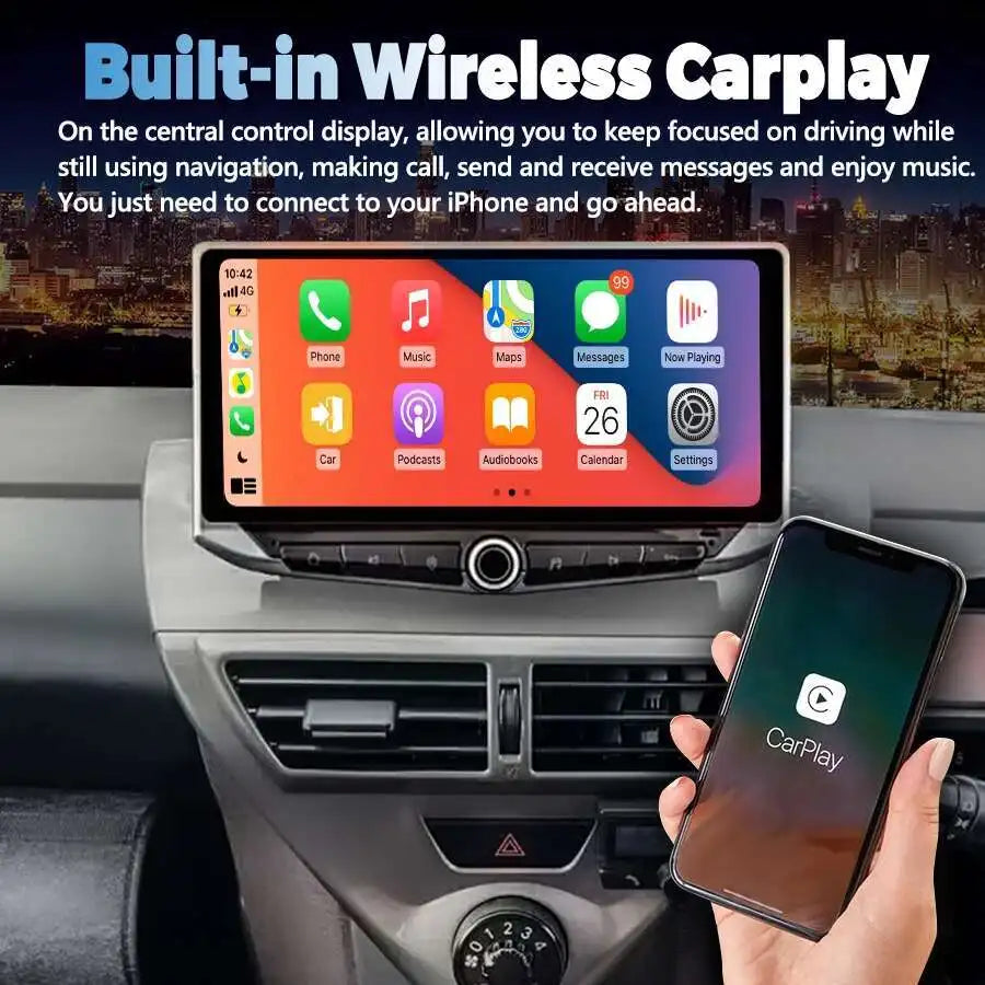Android 15 Auto Stereo Screen For Toyota Scion IQ 2008-2016 Car Radio Carplay Multimedia G