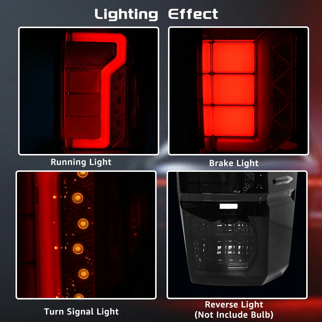 Pair of LED Tail Lamps For Toyota Tacoma 2016 2017 2018 2019 2020 2021 2022 Running Brake  | AUTOKITSHOP