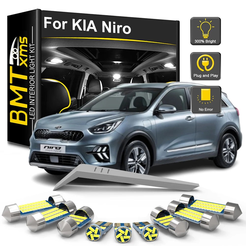 13-Piece LED Interior Light Kit for KIA Niro EV Plug-in - Canbus Error-Free Bulbs | AUTOKITSHOP