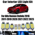 11-Piece LED Interior Light Kit for Alfa Romeo Stelvio 2016- 2019 - Canbus Dome Map Door Trunk Bulbs | AUTOKITSHOP