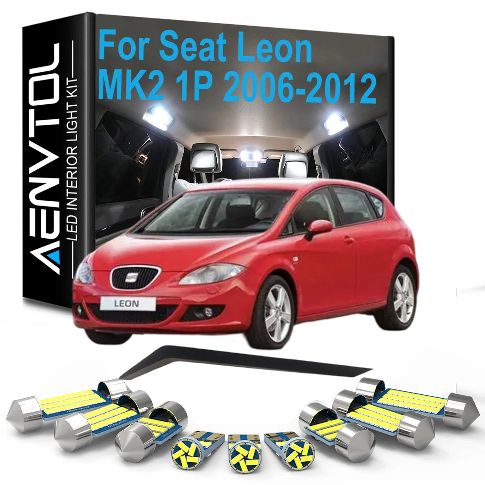 LED Bulb Interior Reading Map Dome Courtesy Light Kit For Seat Leon 2 MK2 1P 2006 2007 200