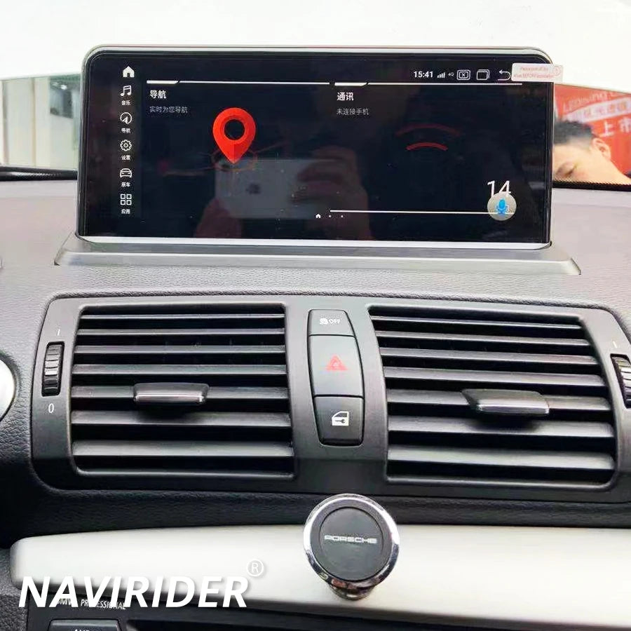 CarPlay Navirider 10.25inch Android 14 Screen For BMW 1 Series E81 E82 E87 E88 2004-2014 G