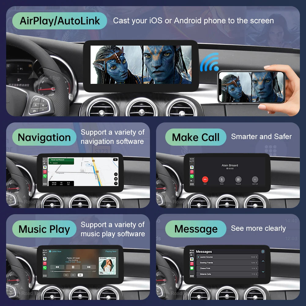 Linux Touch Screen for Mercedes Benz W205 GLC C V Class W447 2015-2019 Car Radio GPS With  | AUTOKITSHOP