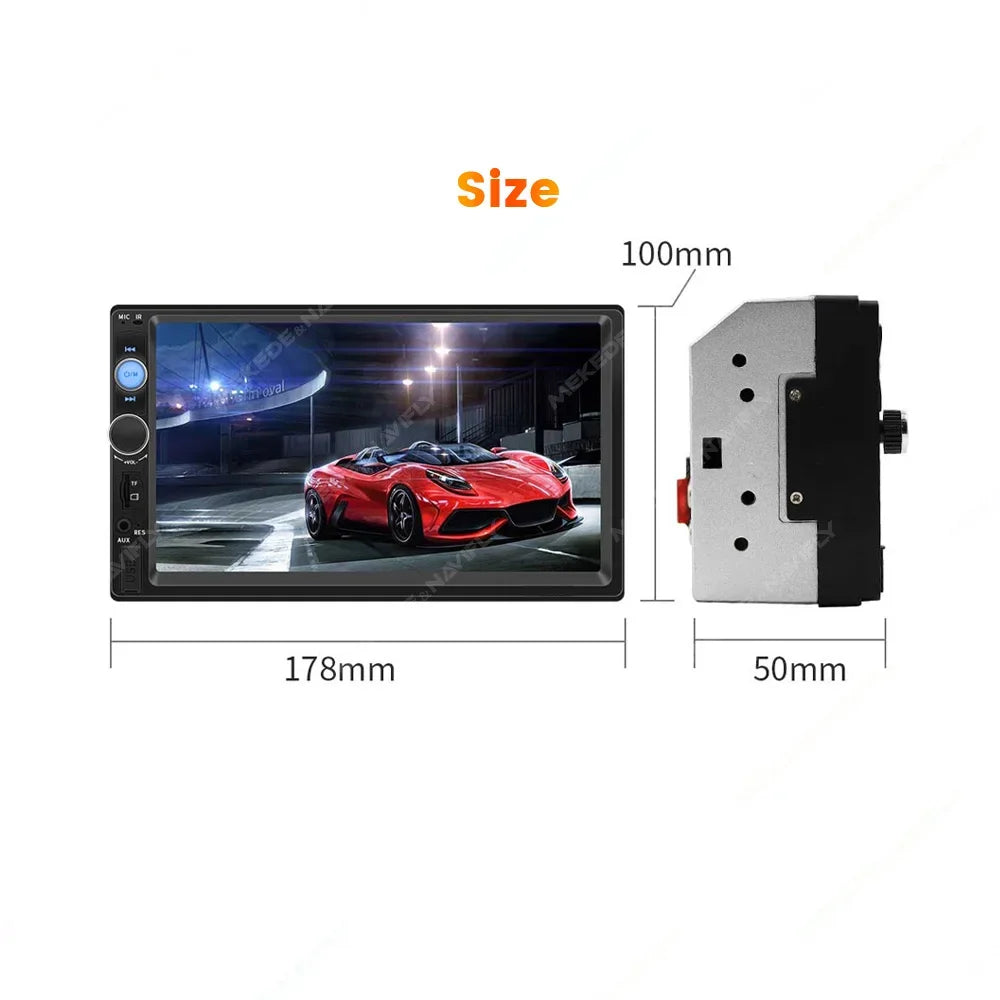 7-inch Car Radio Multimedia Player Support Carplay Android Auto BT HD FM Stereo AUX Input  | AUTOKITSHOP