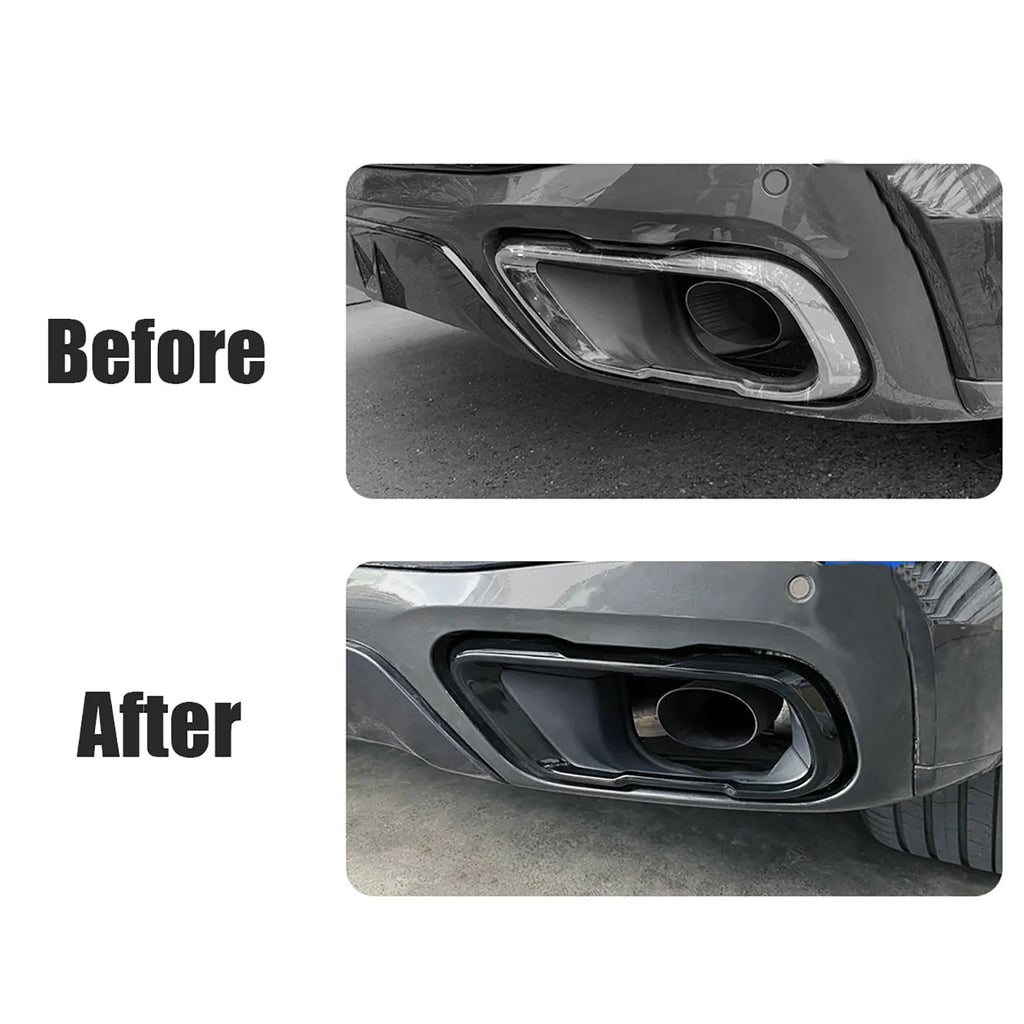 Mufflers Tail Pipe Cover FOR BMW X5 X6 X7 2019-2023 Stainless Steel Car Accessories