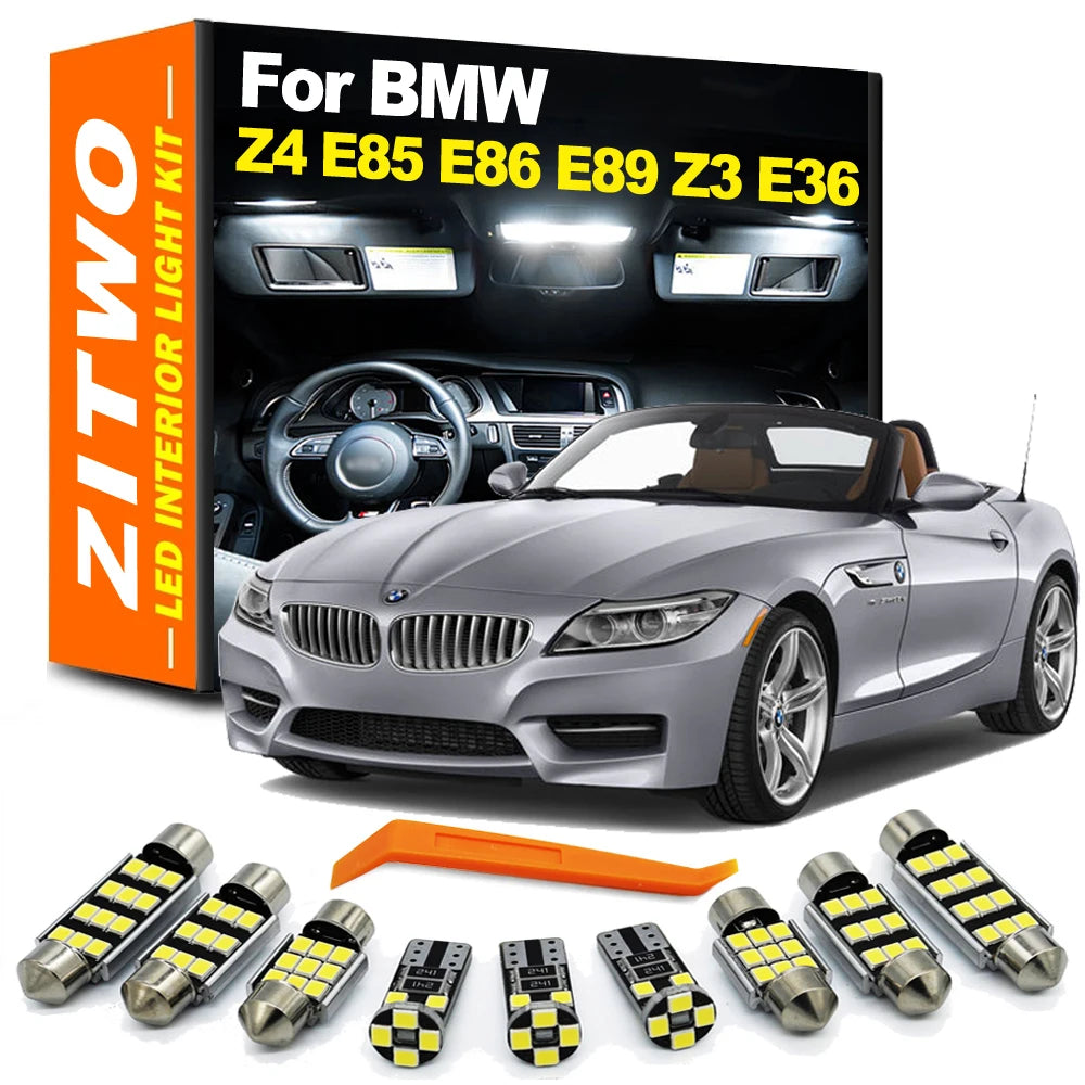 ZITWO Car Bulb Accessories LED Interior Dome Map Door Trunk Light Kit For BMW Z3 E36 Z4 E85 E86 Z4 E89 1995-2017 Glove Box Lamp